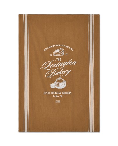 Ręcznik kuchenny Bakery printed organic cotton kitchen towel, fudge/white Lexington    