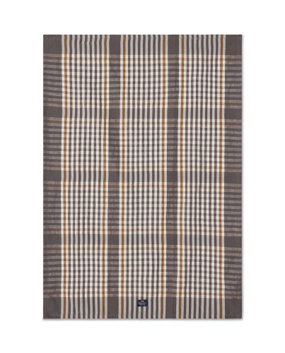 Ręcznik kuchenny Checked linen/cotton kitchen towel, gray/white Lexington    