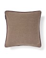 Poszewka Letter patch tweed organic cotton pillow cover, beige/fig Lexington 50x50