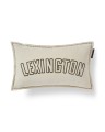 Poduszka Logo organic cotton velvet light beige Lexington 30x50