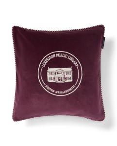Poszewka Library organic cotton velvet pillow cover, fig/beige Lexington 50x50 