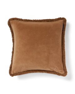 Poszewka Fringe organic cotton velvet pillow cover, fudge Lexington 50x50  