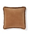 Poszewka Fringe organic cotton velvet pillow cover, fudge Lexington 50x50