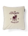 Poszewka Boston club organic cotton velvet pillow cover, beige/fig Lexington 50x50