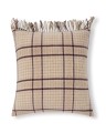 Poszewka Checked recycled wool pillow cover, beige/fig Lexington 50x50
