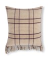 Poszewka Checked recycled wool pillow cover, beige/fig Lexington 50x50