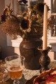 Wazon Stoneware wavy vase, brown olive Lexington