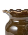 Wazon Stoneware wavy vase, brown olive Lexington