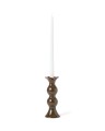Świecznik Stoneware wavy candle holder, brown olive Lexington