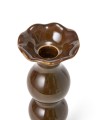 Świecznik Stoneware wavy candle holder, brown olive Lexington