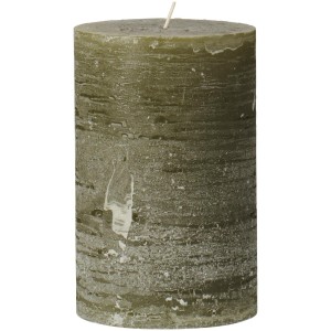 Świeca Rustic candle olive green Ib Laursen  Ø9,6 cm H:15