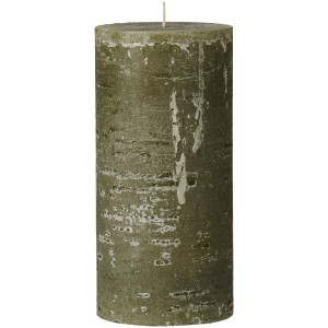 Świeca Rustic candle olive green  Ib Laursen  Ø9,6 cm H:20 