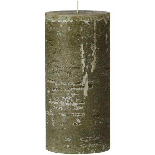Świeca Rustic candle olive green  Ib Laursen  Ø9,6 cm H:20 