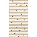 Papierowe serwetki brown hearts and natural stripes IB Laursen 10 x 20 cm