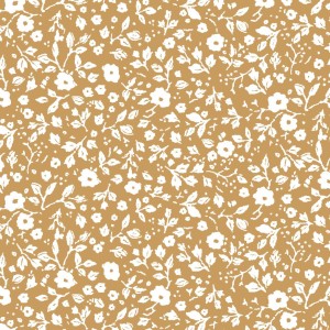 Papierowe serwetki  mustard w/flowers IB Laursen 12,5x 12,5 cm 