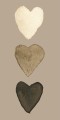 Papierowe serwetki hearts cream, natural/anthracite IB Laursen 10 x 20 cm
