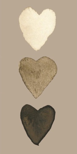  Papierowe serwetki hearts cream, natural/anthracite IB Laursen 10 x 20 cm  