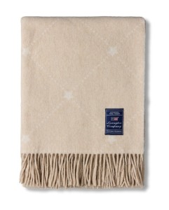 Pled / koc Icons signature star throw in recycled wool, beige Lexington  