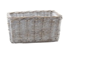 Prostokątny kosz ratanowy 40x23 white 
