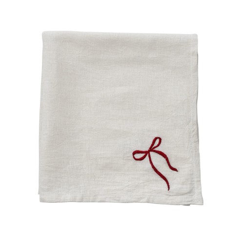 Serwetka Fiola Bow napkin 45x45 cm. white Lene Bjerre 
