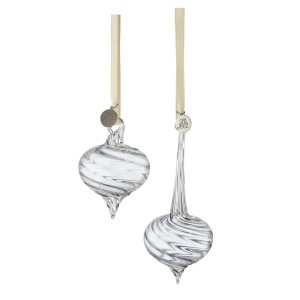 Ozdoba Milene ornament  Lene Bjerre h 14cm clear set 2 szt