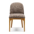 Krzesło Rozzano Dining Chair, Tweed, Liver Grey Riviera Maison