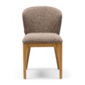 Krzesło Savoy Dining Chair, Rich Tweed, Mochaccino Brown Riviera Maison