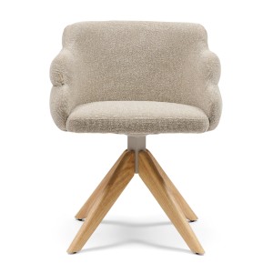 Krzesło Burlington Swivel Dining Armchair, Mountain Weave, Dune Sand  Riviera Maison 