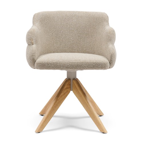 Krzesło Burlington Swivel Dining Armchair, Mountain Weave, Dune Sand  Riviera Maison 