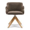 Krzesło Burlington Swivel Dining Armchair, Mountain Weave Lush Brown  Riviera Maison
