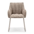 Krzesło High Line Park Dining Armchair, Tweed, Liver Grey Riviera Maison