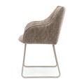 Krzesło High Line Park Dining Armchair, Tweed, Liver Grey Riviera Maison