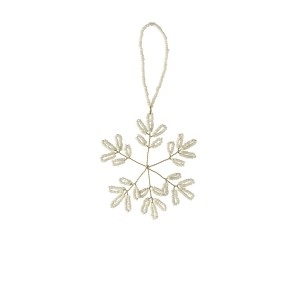 Ozdoba Śnieżynka Misolde  Lene Bjerre white.gold 9x9cm