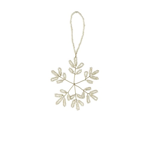 Ozdoba Śnieżynka Misolde  Lene Bjerre white.gold 9x9cm