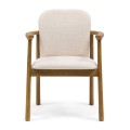 Krzesło La Cabane Dining Armchair, Rich Tweed, Antique White Riviera Maison