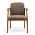 Krzesło La Cabane Dining Armchair, Rich Tweed, Mochaccino Brown Riviera Maison