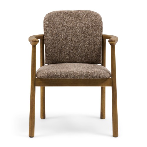 Krzesło La Cabane Dining Armchair, Rich Tweed, Mochaccino Brown Riviera Maison  