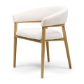 Krzesło Nantes Dining Armchair, Rich Tweed, Antique White Riviera Maison