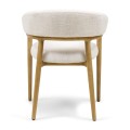 Krzesło Nantes Dining Armchair, Rich Tweed, Antique White Riviera Maison