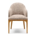 Krzesło Rozzano Dining Armchair, Tweed, Liver Grey Riviera Maison