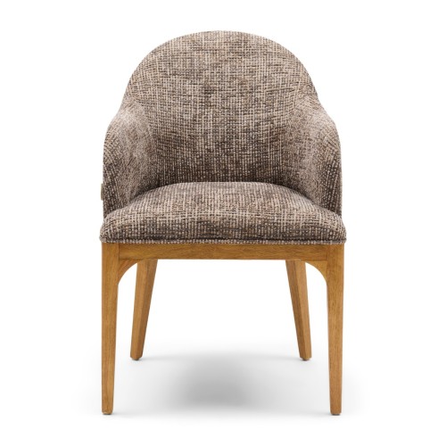 Krzesło Rozzano Dining Armchair, Tweed, Sepia Brown Riviera Maison 