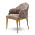 Krzesło Rozzano Dining Armchair, Tweed, Sepia Brown Riviera Maison