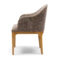 Krzesło Rozzano Dining Armchair, Tweed, Sepia Brown Riviera Maison