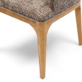 Krzesło Rozzano Dining Armchair, Tweed, Sepia Brown Riviera Maison