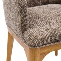 Krzesło Rozzano Dining Armchair, Tweed, Sepia Brown Riviera Maison