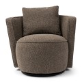 Fotel Cipriani Swivel Armchair, Mountain Weave Lush Brown Riviera Maison