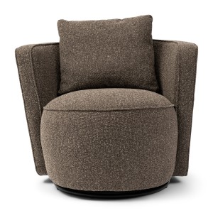 Fotel Cipriani Swivel Armchair, Mountain Weave Lush Brown Riviera Maison 