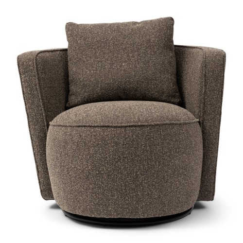 Fotel Cipriani Swivel Armchair, Mountain Weave Lush Brown Riviera Maison 
