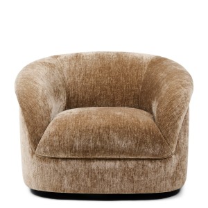 Fotel Cortona Swivel Armchair Mochaccino Riviera Maison 