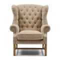 Fotel Franklin Park Wing Chair, Montmartre Weave, Natural Linen Riviera Maison